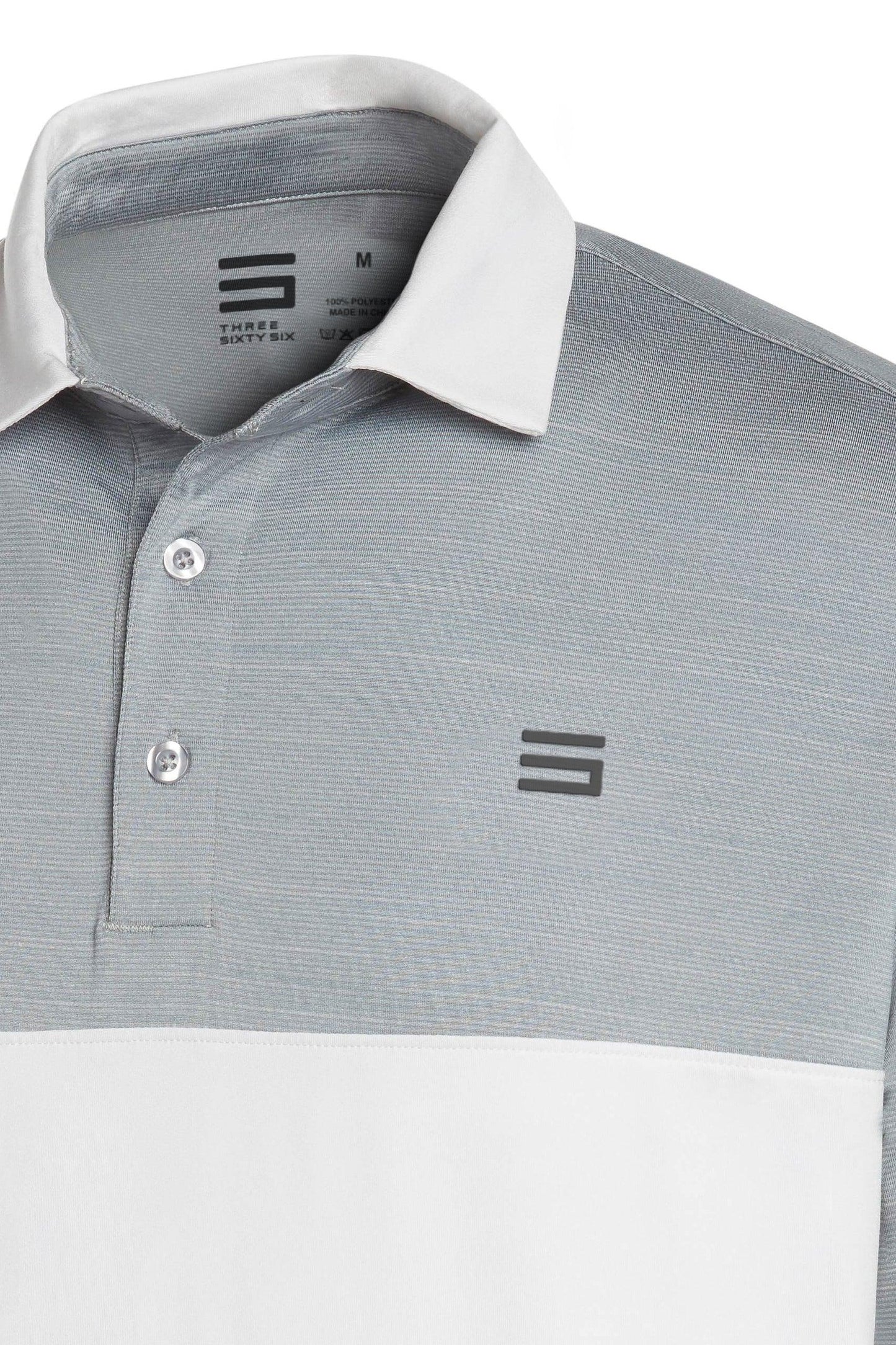 Three Sixty Six Men's Heathered Two-Tone Golf Polo