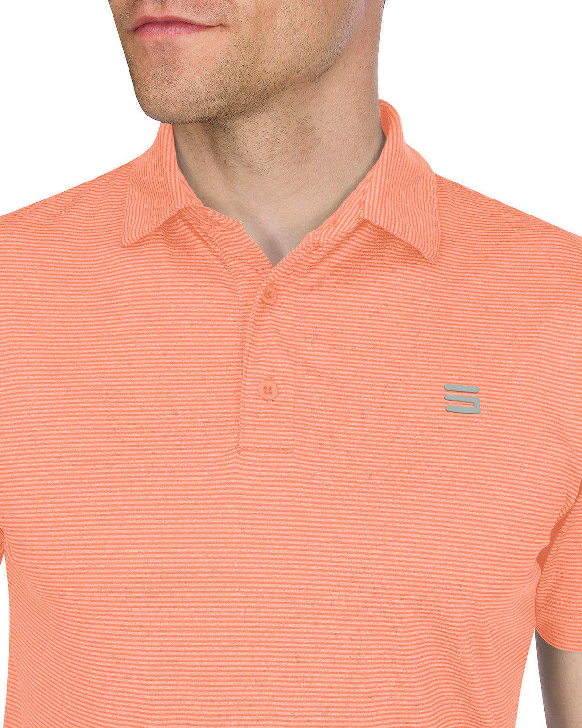 Three Sixty Six Men’s Thin-Striped Golf Polo Shirt