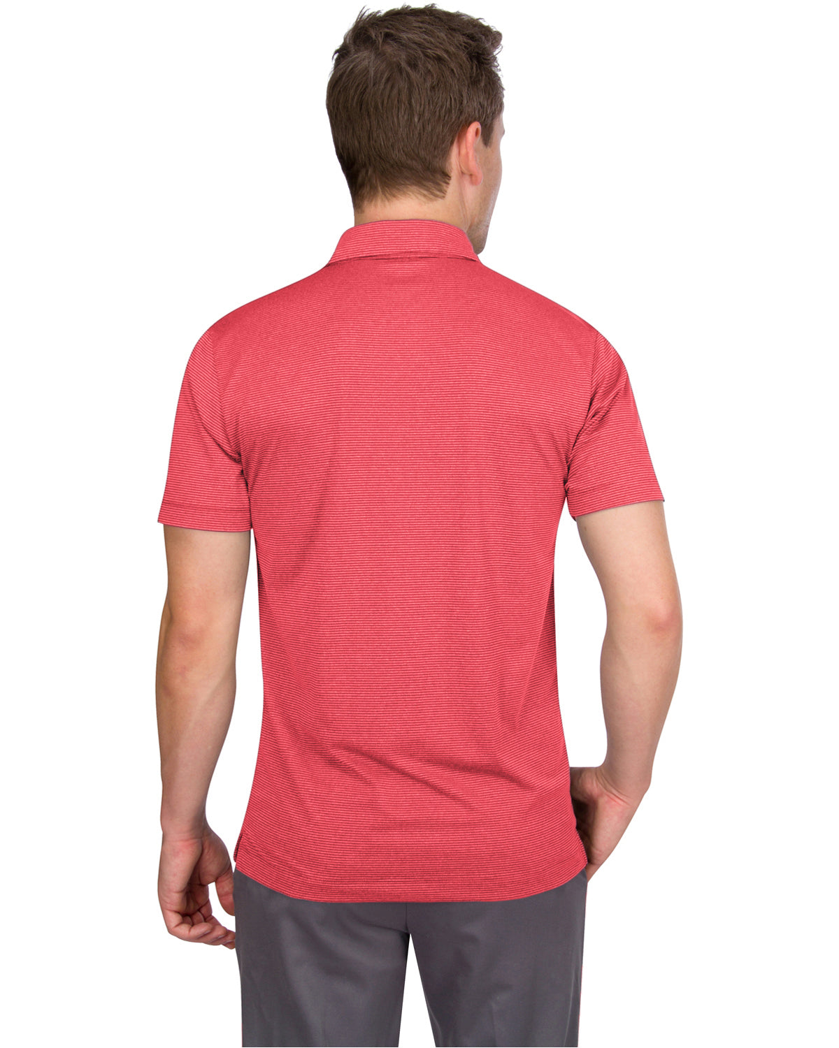 Three Sixty Six Men’s Thin-Striped Golf Polo Shirt