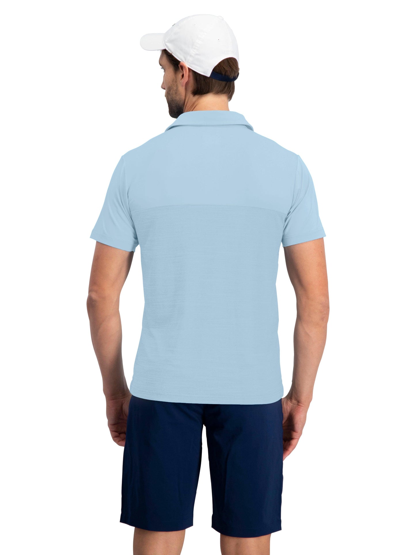 Three Sixty Six Men's Heathered Two-Tone Golf Polo