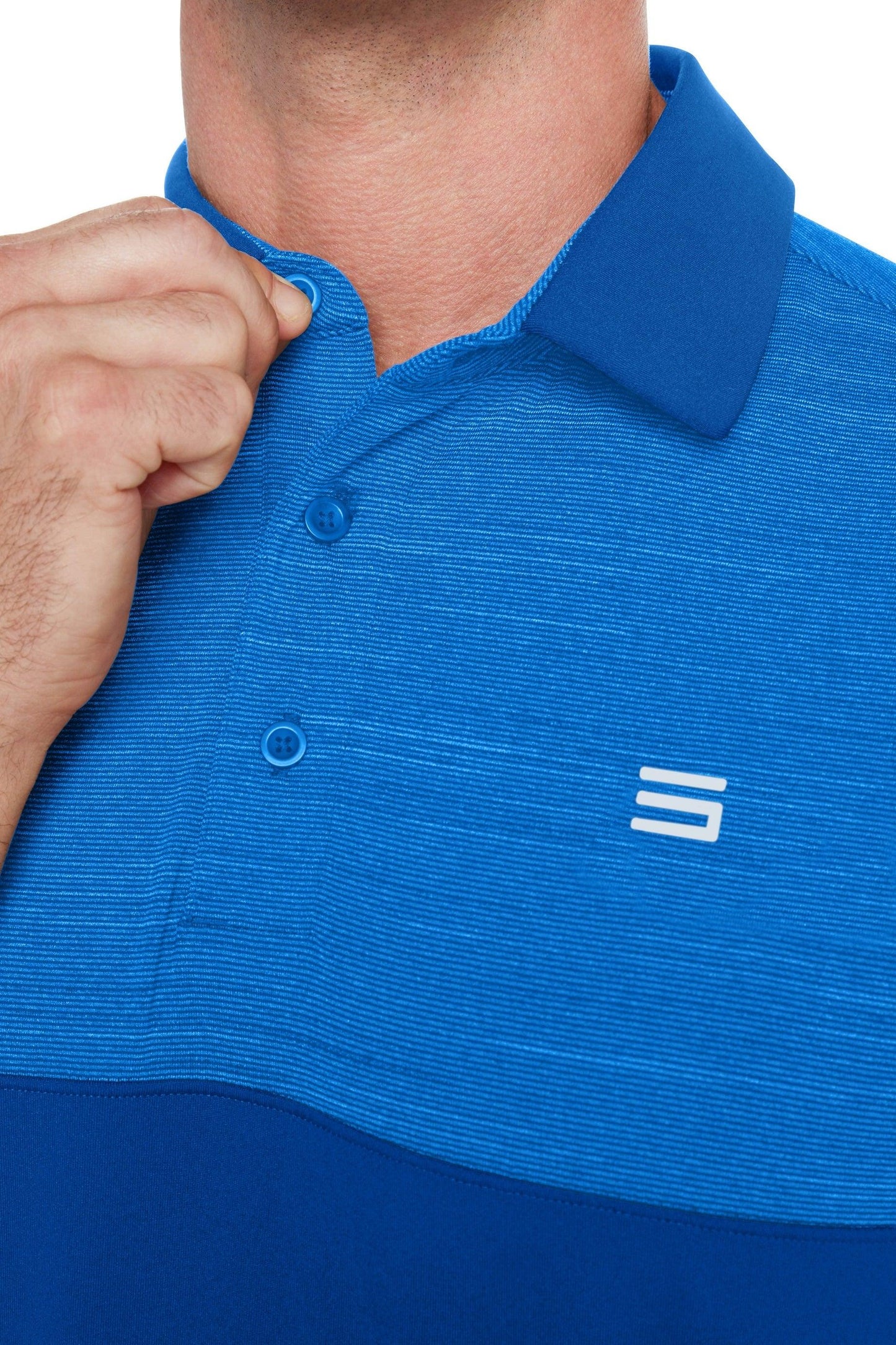 Three Sixty Six Men's Heathered Two-Tone Golf Polo