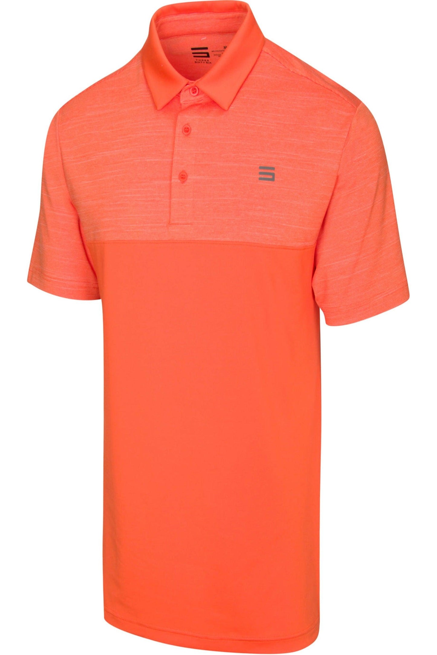 Three Sixty Six Men's Heathered Two-Tone Golf Polo