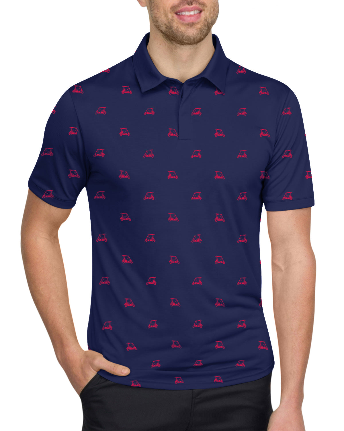 Three Sixty Six Men’s Print Golf Polos