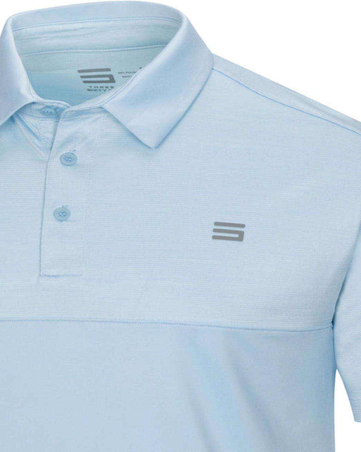 Three Sixty Six Men's Heathered Two-Tone Golf Polo