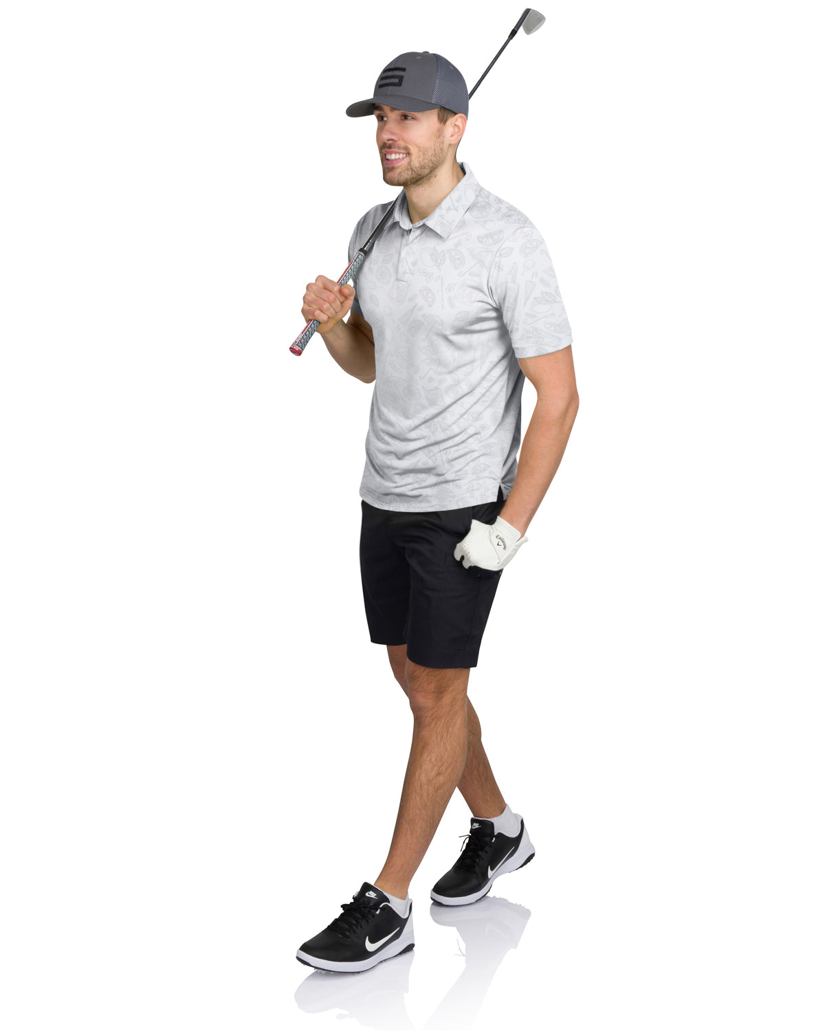 Three Sixty Six Men’s Print Golf Polos