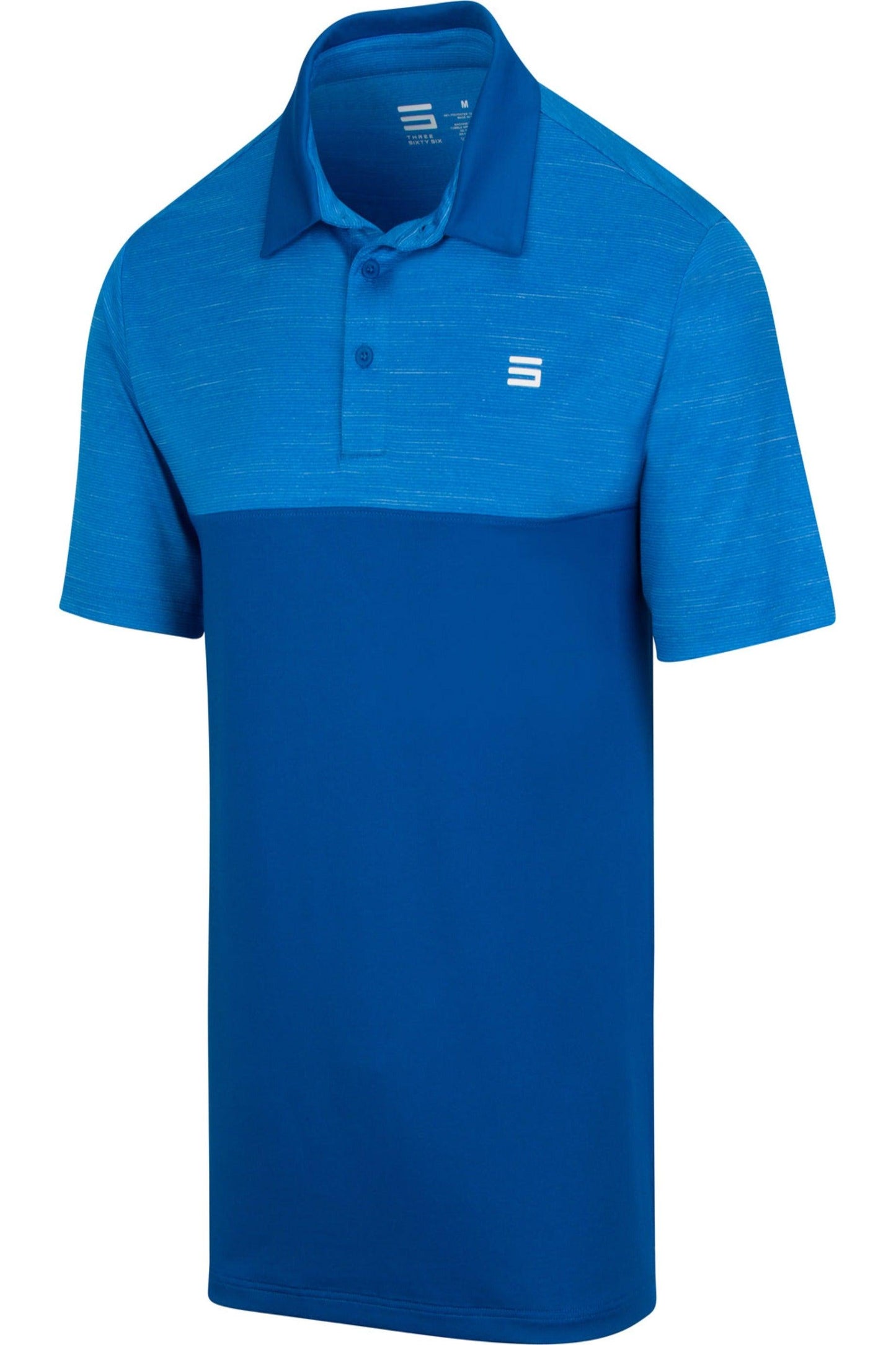 Three Sixty Six Men's Heathered Two-Tone Golf Polo