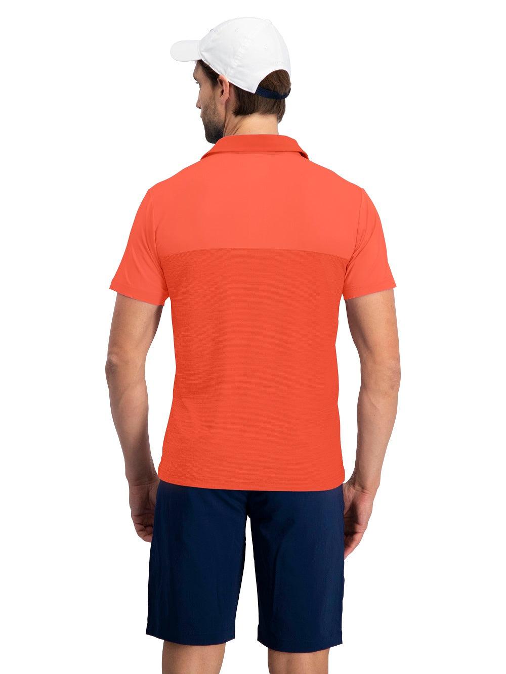 Three Sixty Six Men's Heathered Two-Tone Golf Polo