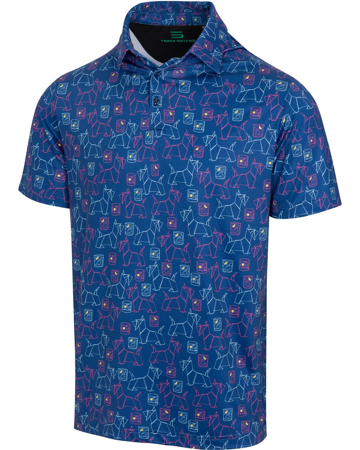 Three Sixty Six Men’s Print Golf Polos