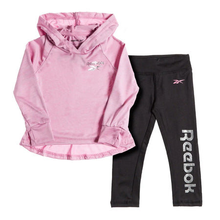 Calvin Klein Girls 2T-4T Hooded Jogger Set - 2T / Pink