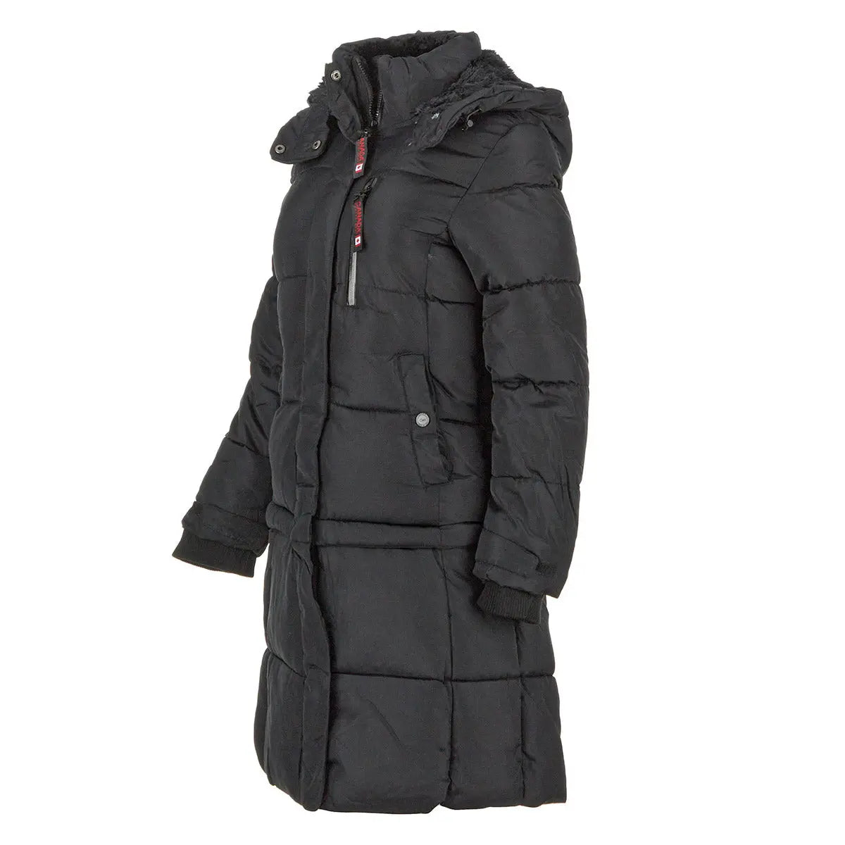 canada weather gear Long Cold Weather Parka Coat in Black