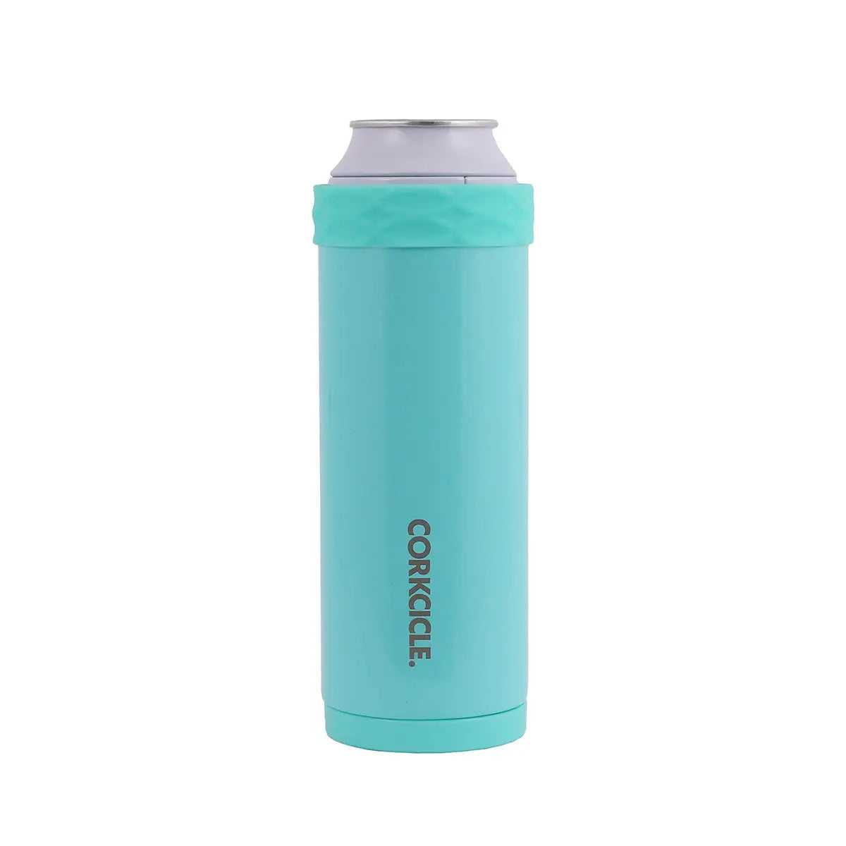 Corkcicle Slim Arctican Insulated Can Koozie - Turquoise , 2.25 x 6.25